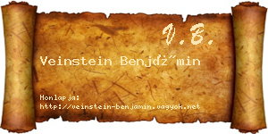 Veinstein Benjámin névjegykártya