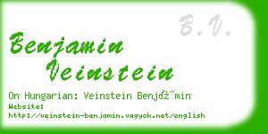 benjamin veinstein business card